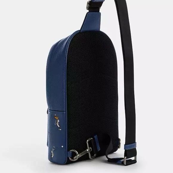 NWT Coach MEN'S West Pack With Star/Baseball Print CAX48 Deep Blue Multi - Picture 7 of 10